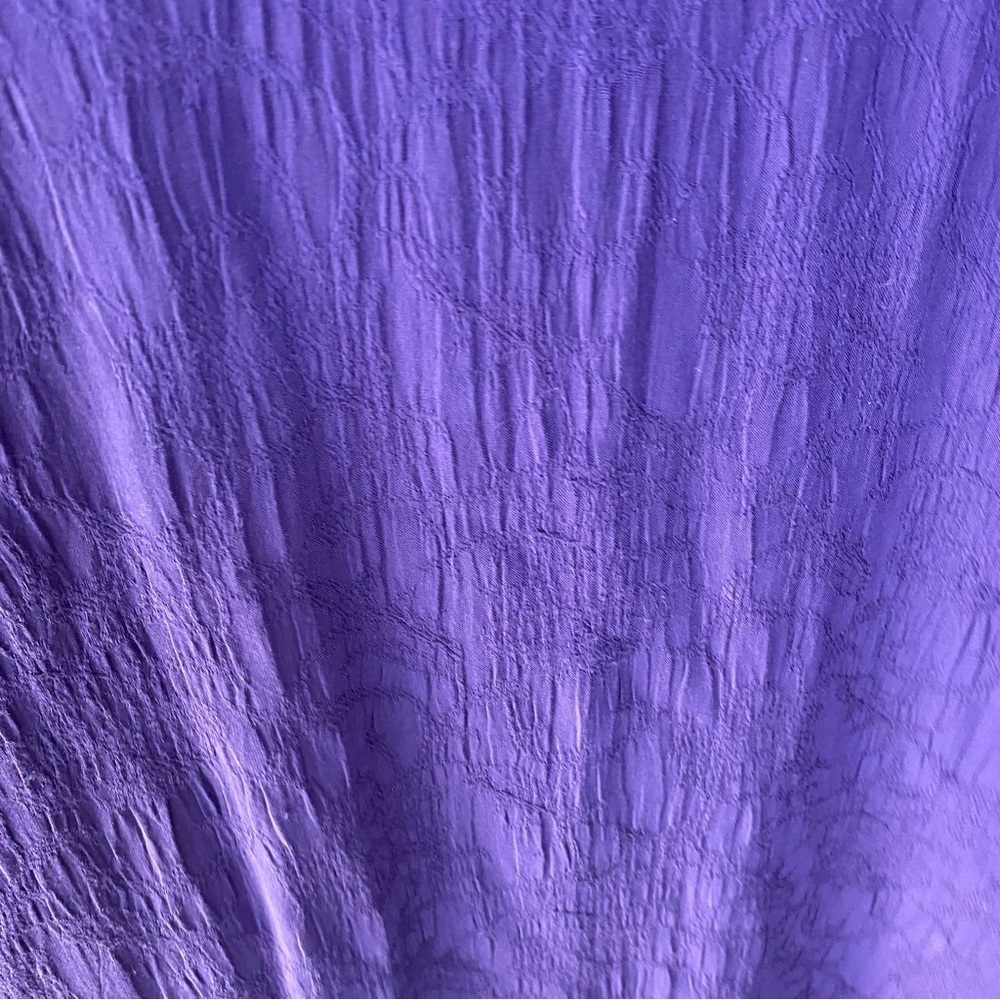 VTG More Jazz Dress Petite Sz 22 Purple Textured Sleeveless Feminine 80s - Picture 8 of 8